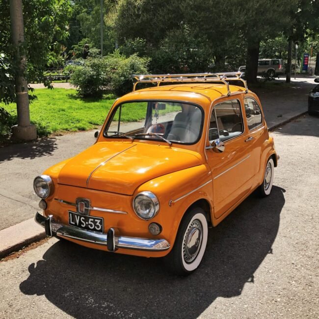 Yellow Fiat.